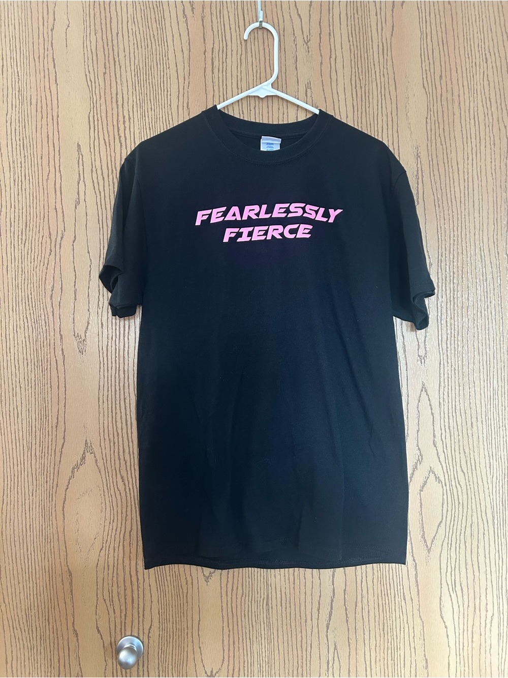 Fearlessly Fierce Black T-Shirt with Pink Text